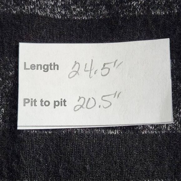 Market & Spruce Black and Gray Stripe Knit Top Size Medium Black Stripe Top - Picture 9 of 9